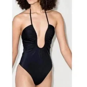 Fendi | Swim | Fendi Ff Logo Reversible Plunging Swimsuit